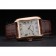 Cartier Tank Anglaise 36mm White Dial Gold Case Brown Leather Bracelet