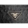 Prada Double Tote Ostrich Leather Bag Black