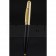 Cartier Gold Rimmed Gold Wave Pattern Upper Body Black Ballpoint Pen  622770