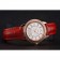 Omega De Ville Prestige Small Seconds White Dial Diamond Bezel Rose Gold Case Red Leather Strap
