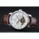 Vacheron Constantin Tourbillion Perpetual Calendar White Dial Silver Case Brown Leather Bracelet 1454277