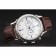 Patek Philippe Chronograph White Dial With Diamond And Blue Markings Stainless Steel Case Brown Leather Strap
