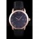 Patek Philipe Calatrava Roze Gold Polished Bezel Black Leather Bracelet 801435