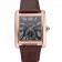 Cartier Tank MC Black Dial Gold Case Brown Leather Strap  622582