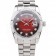Rolex Day-Date Polished Stainless Steel Two Tone Red Dial