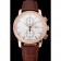 Swiss Vacheron Constantin Patrimony Traditionnelle Chronograph White Dial Diamond Bezel Rose Gold Case Brown Leather Strap 1453764