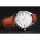 Swiss Rolex Cellini White Dial Roman Numerals Stainless Steel Case Light Brown Leather Strap
