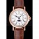 Patek Philippe Perpetual Calendar Retrograde Date White Dial Engraved Rose Gold Case Brown Leather Bracelet 1454148