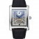 Cartier Tank White Dial Stainless Steel Case Black Leather Strap  622761