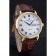 Patek Philippe Calatrava White Dial Blue Roman Numerals Gold Case Brown Leather Bracelet 1454057