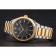Omega Globemaster Black Dial Stainless Steel Case Gold Bezel Two Tone Bracelet