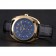 Hermes Dressage Blue Dial Gold Case Black Leather Strap