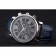 Cartier Rotonde Chronograph Black Dial Stainless Steel Case Blue Leather Strap