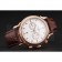 Patek Philippe Chronograph White Dial With Diamonds Rose Gold Case Brown Leather Strap