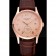 Patek Philippe Calatrava Rose Dial Rose Gold Case Brown Leather Strap  622836