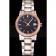 Burberry The City Black Dial Rose Gold Diamond Bezel Stainless Steel Case Two Tone Bracelet