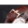 Vacheron Constantin Traditionnelle White Ship Dial Rose Gold Case With Diamonds Brown Leather Strap