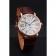 Cartier Ronde Second Time Zone White Dial Gold Case Brown Leather Strap  622801