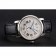 Swiss Cartier Rotonde Annual Calendar White Dial Stainless Steel Case Black Leather Strap