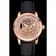 Swiss Piaget Altiplano Rose Gold Skeleton Dial With Diamonds Rose Gold Case Black Leather Strap