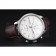 IWC Portugieser Chronograph White Dial Rose Gold Hands And Numerals Stainless Steel Case Brown Leather Strap
