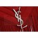 Saint Laurent College Matelasse Medium Fringed Suede Bag Red
