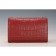 Saint Laurent Medium Tassel Crocodile Leather Clutch Bag Dark Red