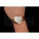 Swiss Cartier Ballon Bleu Two Timezone White Dial Gold Case Gold Bracelet 1453873