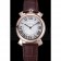 Cartier Rotonde Blue Crown Brown Leather Bracelet 621974