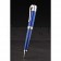 MontBlanc Silver Tip And Rim Blue Ballpoint Pen With MB Engraving
