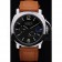 Panerai Luminor Power Reserve Black Dial Steel Case Brown Leather Bracelet