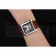 Cartier Tank Black And White Dial Stainless Steel Case Brown Leather Strap  622763