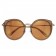 Miu Miu Noir Brown Round Frames Sunglasses 308441