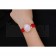 Omega Ladies Watch Pink Dial Gold Case With Diamonds Red Leather Strap  622831