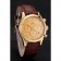 Omega Chronograph Gold Dial Gold Case Brown Leather Strap
