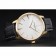 Swiss Vacheron Constantin Patrimony Grand Taille White Dial Gold Case Black Leather Bracelet  1454176