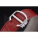 Cartier Tank MC Stainless Steel Diamond Case White Dial Red Leather Strap  622173