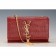 Saint Laurent Medium Tassel Crocodile Leather Clutch Bag Dark Red