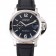 Panerai Luminor Marina Date Black Hobnail Pattern Dial Stainless Steel Case Black Leather Strap