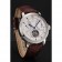 Vacheron Constantin Tourbillon White Dial Stainless Steel Case Brown Leather Bracelet