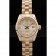 Rolex DateJust Ribbed Pattern Gold Bezel Gold Dial