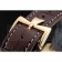 Swiss Vacheron Constantin Patrimony Black  Dial Gold Case Brown Leather Bracelet  1454179