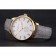 Patek Philippe Calatrava White Dial Gold Case Gray Leather Strap