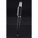 Cartier Silver Rimmed Black Ballpoint Pen  622758