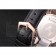 Patek Philipe Calatrava Roze Gold Polished Bezel Black Leather Bracelet 801435