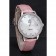 Omega DeVille Prestige Co-Axial Diamond Silver Case Mother-Of-Pearl Dial Pink Leather Strap