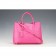 Prada Double Tote Ostrich Leather Bag Fuchsia