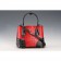 Prada Saffiano Crocodile Leather Black And Red Small Bag