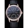 Patek Philippe Geneve Two Dial Black Dial Rose Gold Bezel Black Leather Band  622146