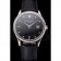 Swiss Patek Philippe Calatrava Black Dial Diamond Bezel Stainless Steel Case Black Leather Strap